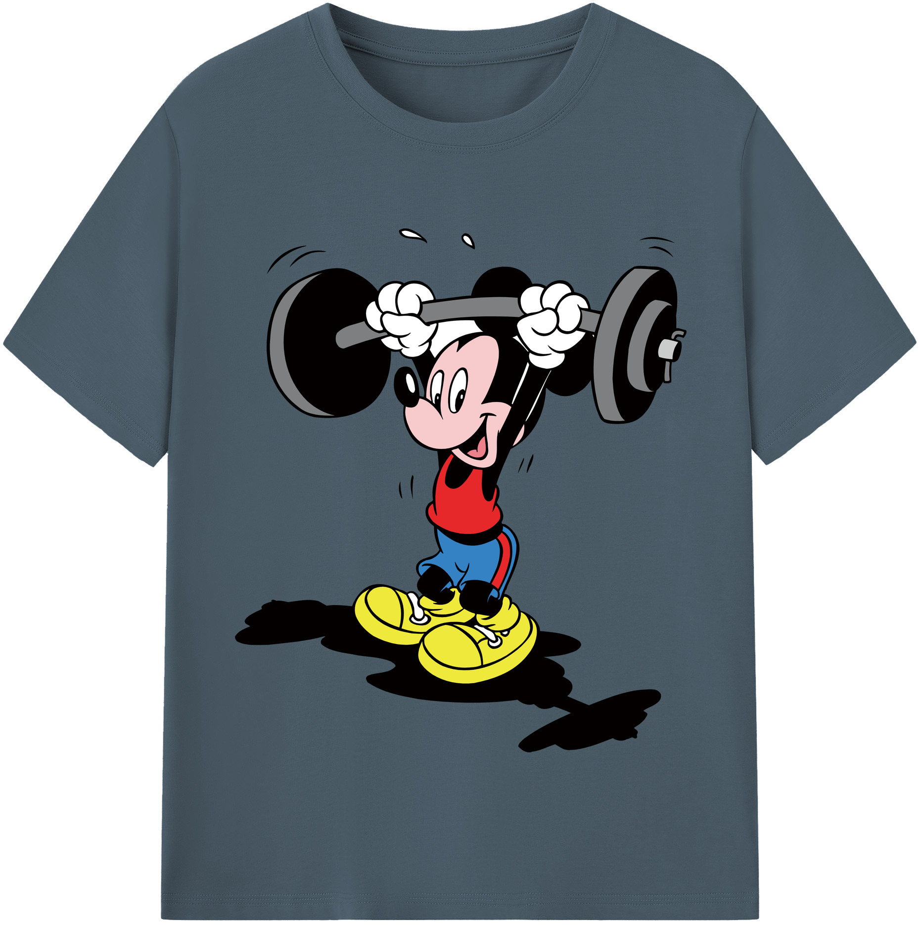 （画像用） ミッキーマウス Mickey Mouse 綿100％半袖Tシャツ（フロントプリント）